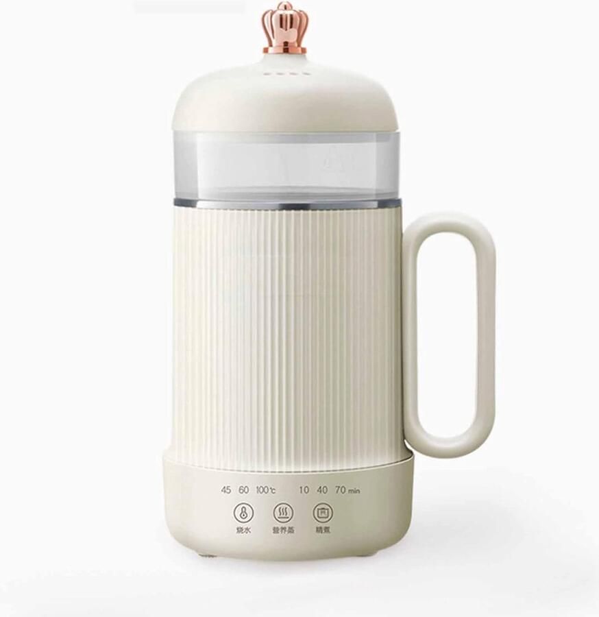 Mini Waterkoker Theepot Koker Thee Zetten Temperatuur Controle 600 ml Wit