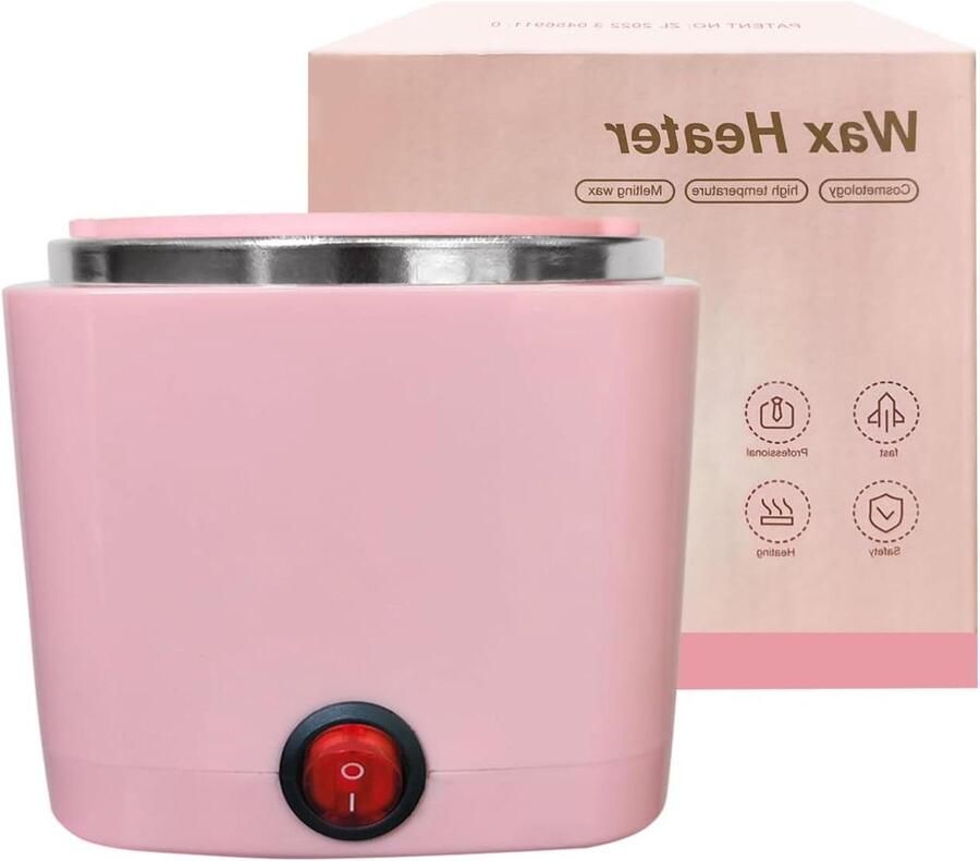 Mini Waxverwarmer Ontharingsapparaat Hars Zelf Ontharen Snel Opwarmen 200 ml Kom Roze