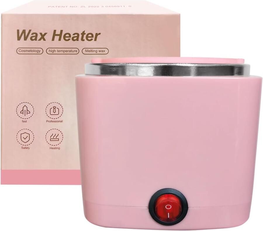 Mini Waxverwarmer Ontharingsapparaat Hars Zelf Ontharen Snel Opwarmen 200 ml Kom Roze