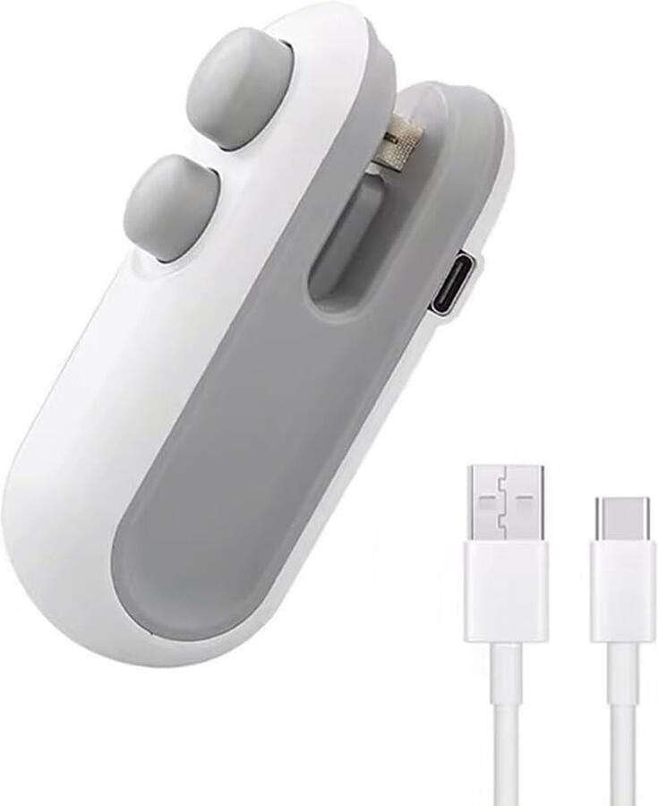 Mini Zakken Sealer Draadloze Handheld Vacuümverzegelaar 2-in-1 Snij en Sealfunctie Voedsel Bewaring Opbergzakken Sluitapparaat Oplaadbare Batterij Snel en Gemakkelijk Ideaal voor Snacks en Keuken