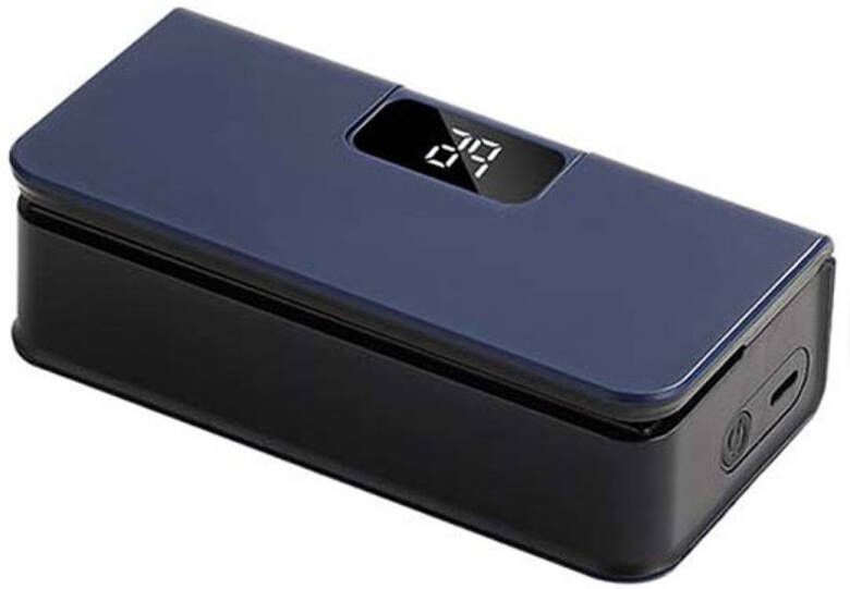 Mini-zakkensealer met LED-display draagbare chips- en plastic zakkensealer voor snacks koffie en dierenvoer oplaadbare compacte voedselbewaarmachine (blauw)