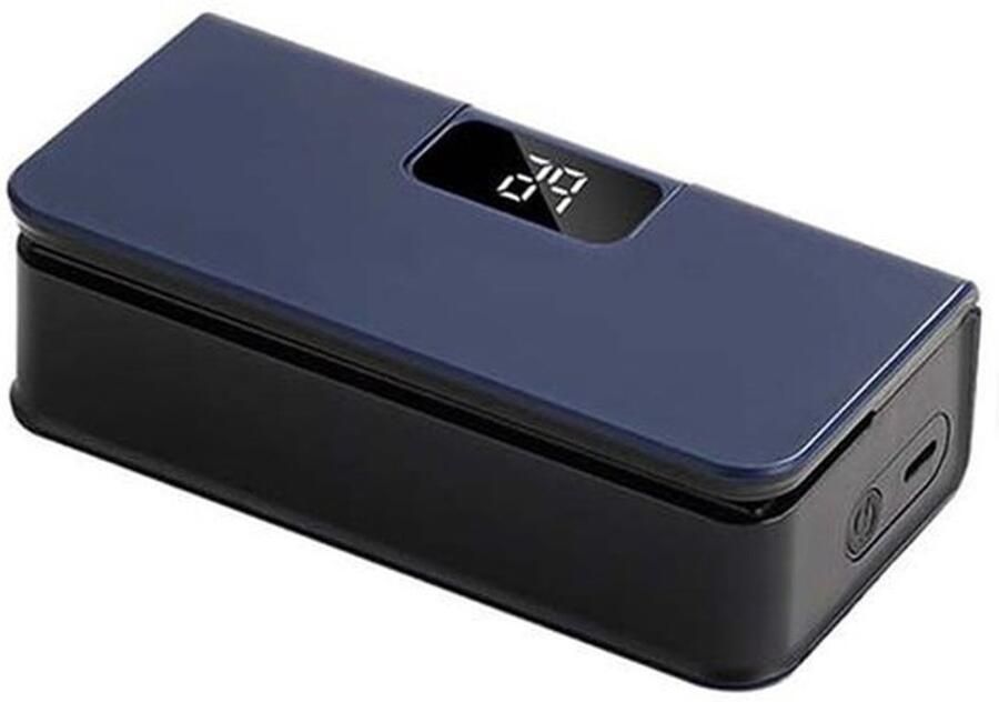 Mini-zakkensealer met LED-display draagbare chips- en plastic zakkensealer voor snacks koffie en dierenvoer oplaadbare compacte voedselbewaarmachine (blauw)