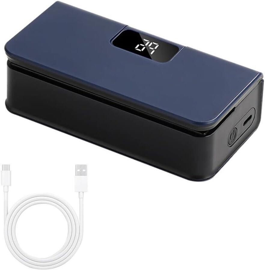 Mini Zakkensluiter Plastic Sealer Voedsel Bewaren Met Magneet 6 Standen Blauw