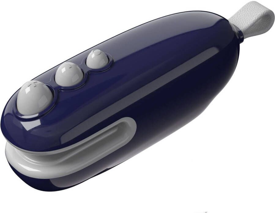 Mini-zaksealer Heatsealer met snijder Oplaadbaar Zaksealer Draagbare magnetische heatsealer Draagbare zaksealer Om voedsel vers en snacks knapperig te houden Blauw