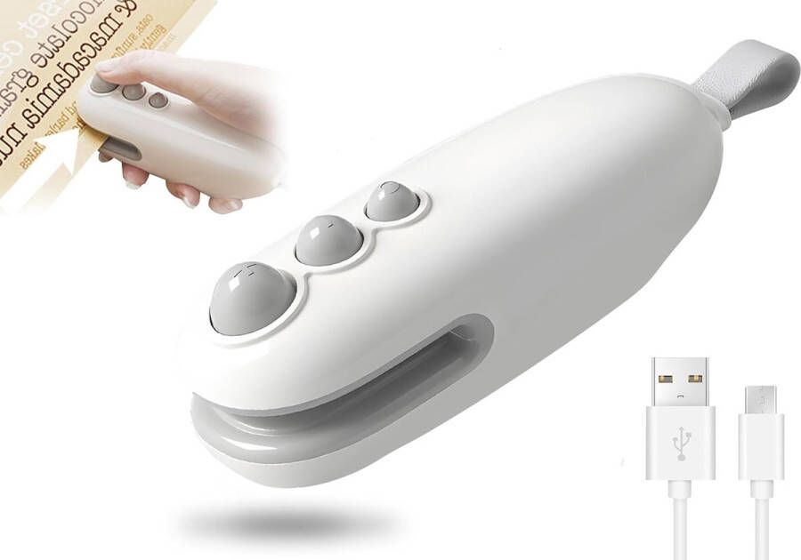 Mini zaksealer mini-folielasapparaat 2-in-1 verzegelingsapparaat Draagbare zaksealer Heat Sealer apparaat voor zakjes Oplaadbare Mini Bag Sealer zaksealer voor koekjes
