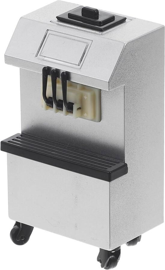 Miniatuur Ijsmachine Poppenhuis Decoratie DIY Keuken Realistisch Ontwerp 7.5 x 4.5 cm Zilver