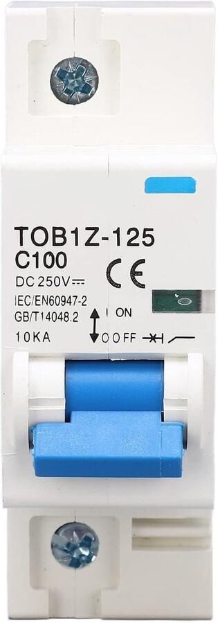 Miniatuur Stroomonderbreker 1P DC 100A 35 Mm DIN-rail Installatie Kleine Zonne-onderbrekerkast voor Zonne-PV-kortsluiting Overbelastingsbeveiliging