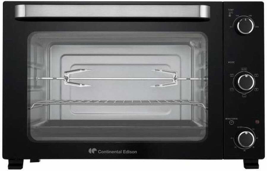 Minioven Elektrisch Compacte Oven Snelle Maaltijden Met Rotisserie Functie L 60 x H 39 cm Zwart