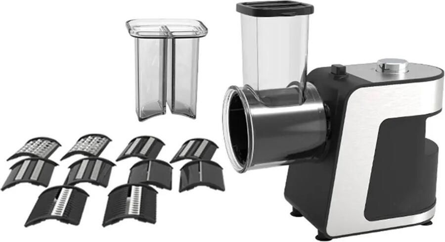 Miryx 5-in-1 Elektrische Mes Groentesnijder Met 5 Rvs Messen Automatische Saladebereider 1000W Voor Raspen en Snijden