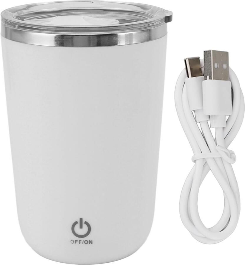 Mixbeker Automatische Mok Dranken Mengen Zelfroerend 350 ml Wit