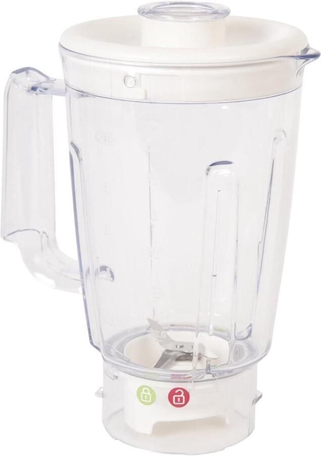 Mixbeker met deksel Accessoire keukenmachine Smoothies maken Faciclic systeem Niet gespecificeerd Wit transparant