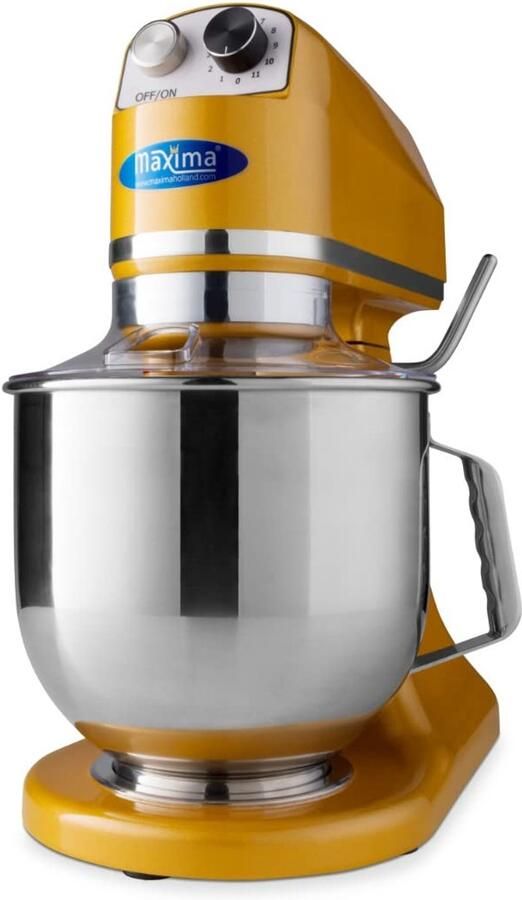 Mixer 7 L tot 2 kg deeg gouden geel sterke metalen behuizing SnelShoppen
