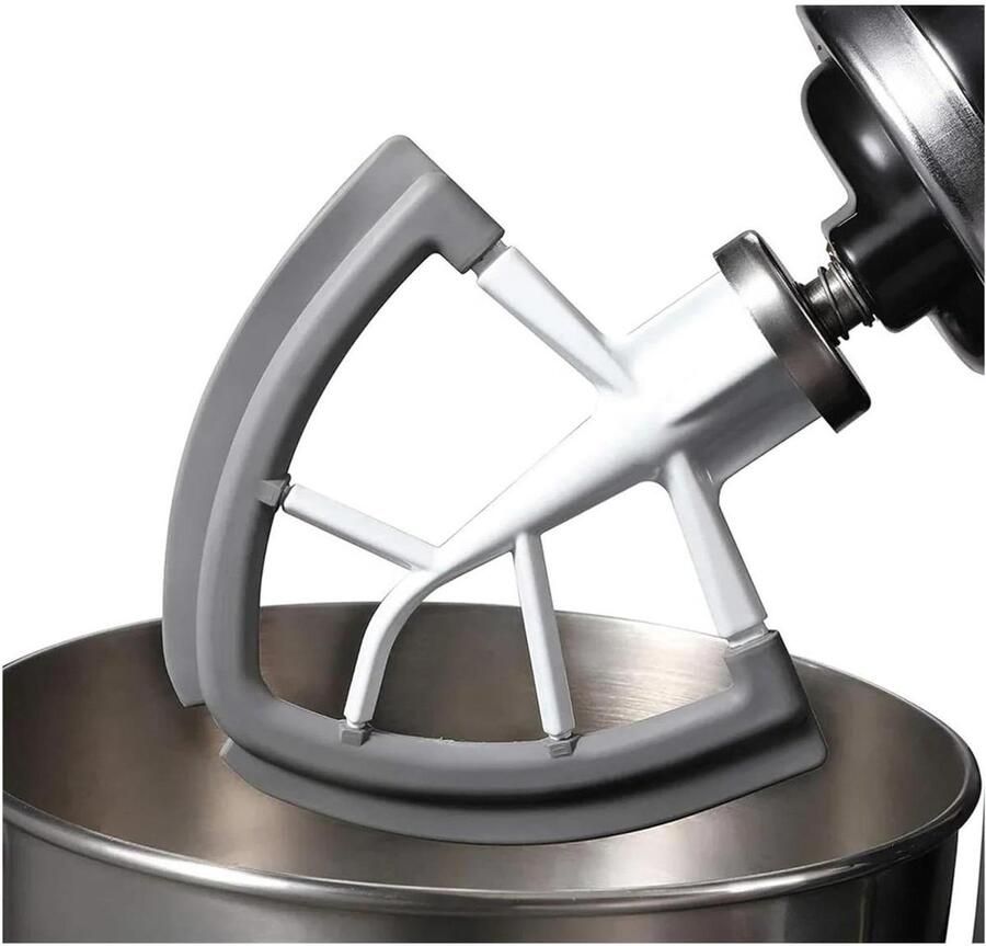 Mixer Accessoire Flexrand Klopper Beslag Mengen Voedselveilig Materiaal 4.5-5 Quart Grijs Wit