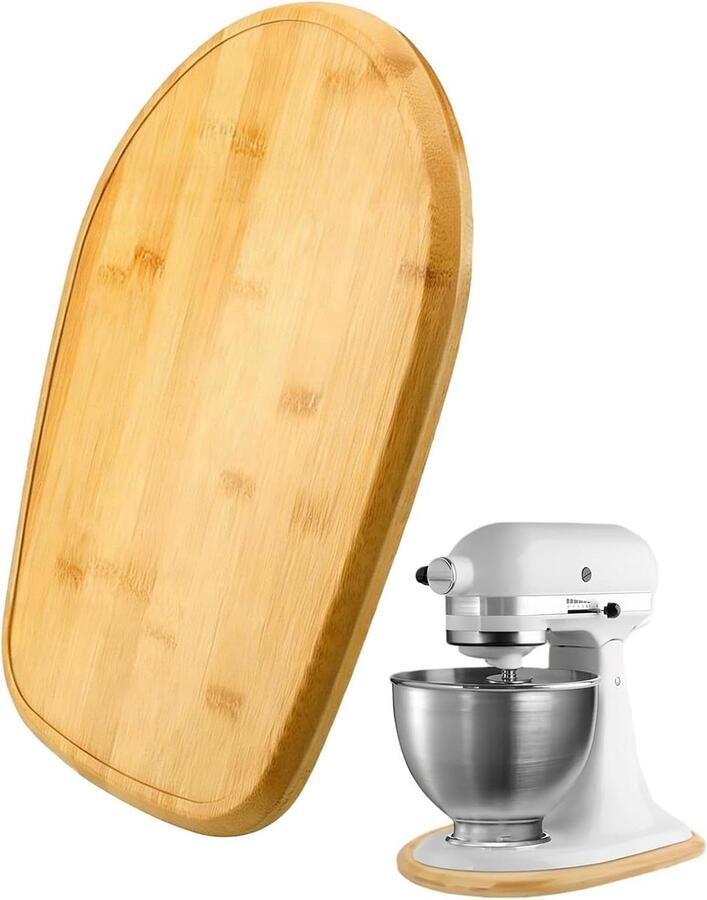 Mixer Accessoire Keukenrobot Plateau Apparaten Verplaatsen Houten Glijvlak 40x28 cm Houtkleur