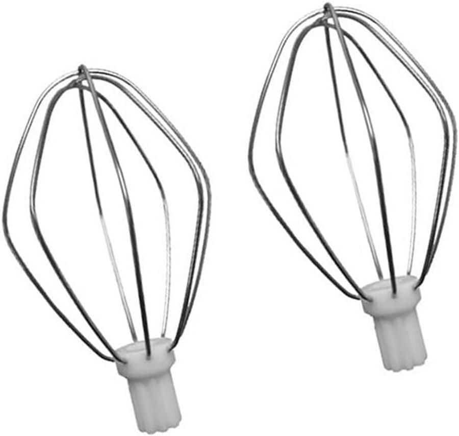 Mixer Accessoires Klopper Set Keuken Gebruik Roestvrij Staal 2 Stuks Zilverkleurig