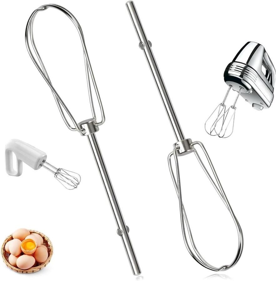 Mixer Accessoires Kloppers Set Bakken En Frothen Roestvrij Staal 2 Stuks Zilver