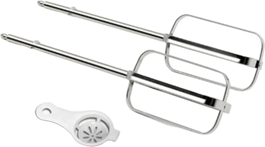 Mixer Accessoires Set Garde en Deeghaak Keuken Klusjes Roestvrij Staal 2 stuks Zilverkleurig
