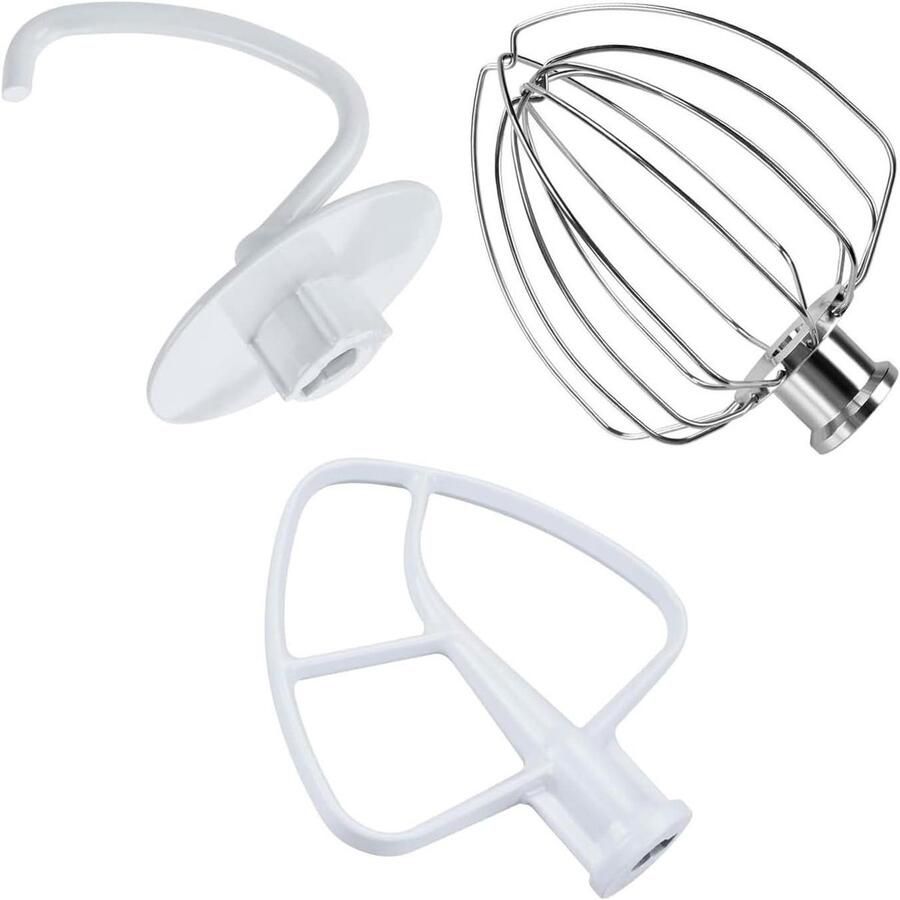 Mixer Accessoires Set Keuken Gereedschap Bakken En Koken Roestvrij Staal 45 Quart Zilverkleurig