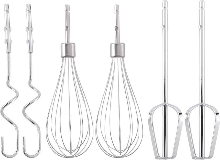 Mixer Accessoires Set Keuken Gereedschap Beslag Maken Verschillende Opzetstukken 25 x 22 x 5 cm Zilverkleurig