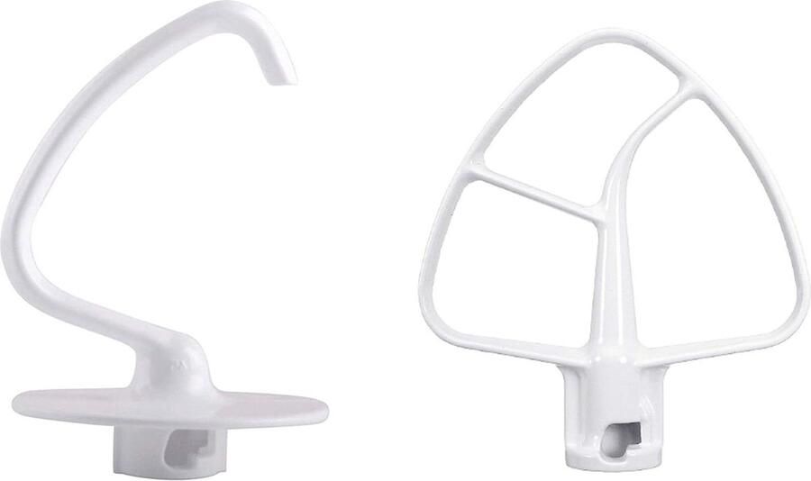 Mixer Accessoires Set Kneedhaken Plat Bakken Deeg Gegoten Aluminium 17 cm Grijs