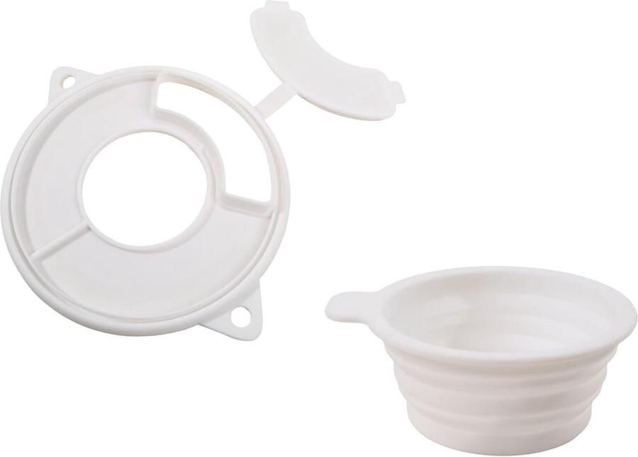 Mixer Accessoires Set Spatdeksel Maatbeker Keuken Schoonhouden Veilig Siliconen Materiaal 5x11x5cm Kom Wit