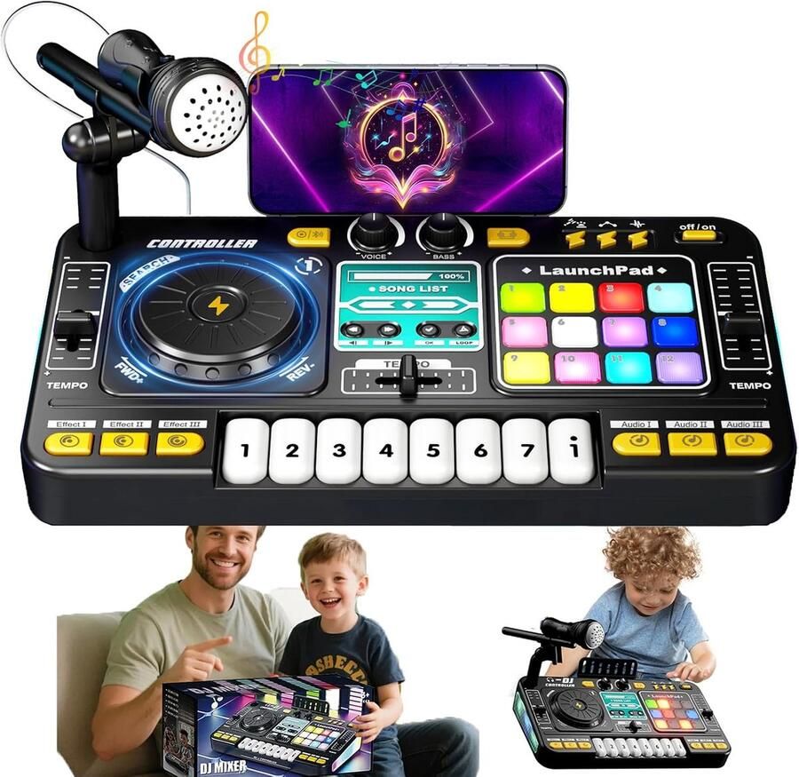 Mixer Controller Bluetooth voor Kinderen Muziek Speelgoed met Licht