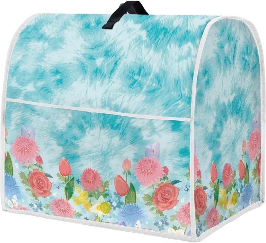Mixer Deksel Keukenhulp Cover Keuken Decoratie Stofvrije Bescherming 6-8 Quarts Blauw Tie Dye Bloemen