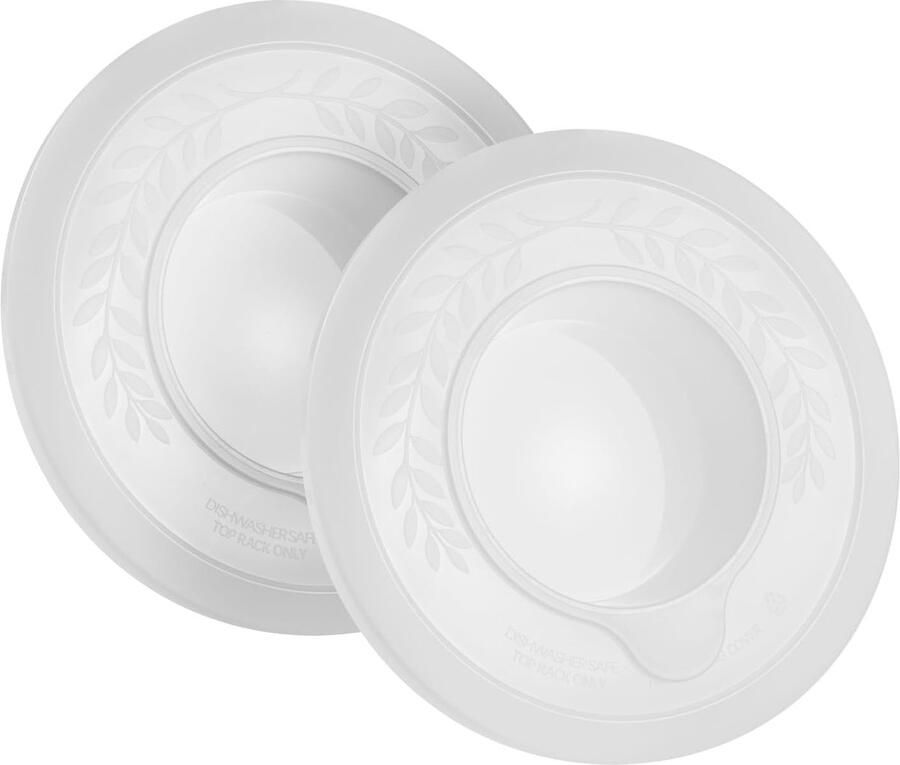 Mixer Deksel Set Kom Afdekking Schoon Mengen Voorkomt Spetters 2-Pack Wit
