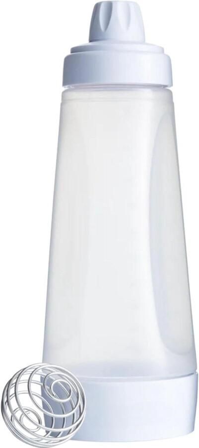 Mixer Dispenser Beslag Fles Pannenkoeken Bakken Lekvrije Sluiting 28 cm Hoog Wit