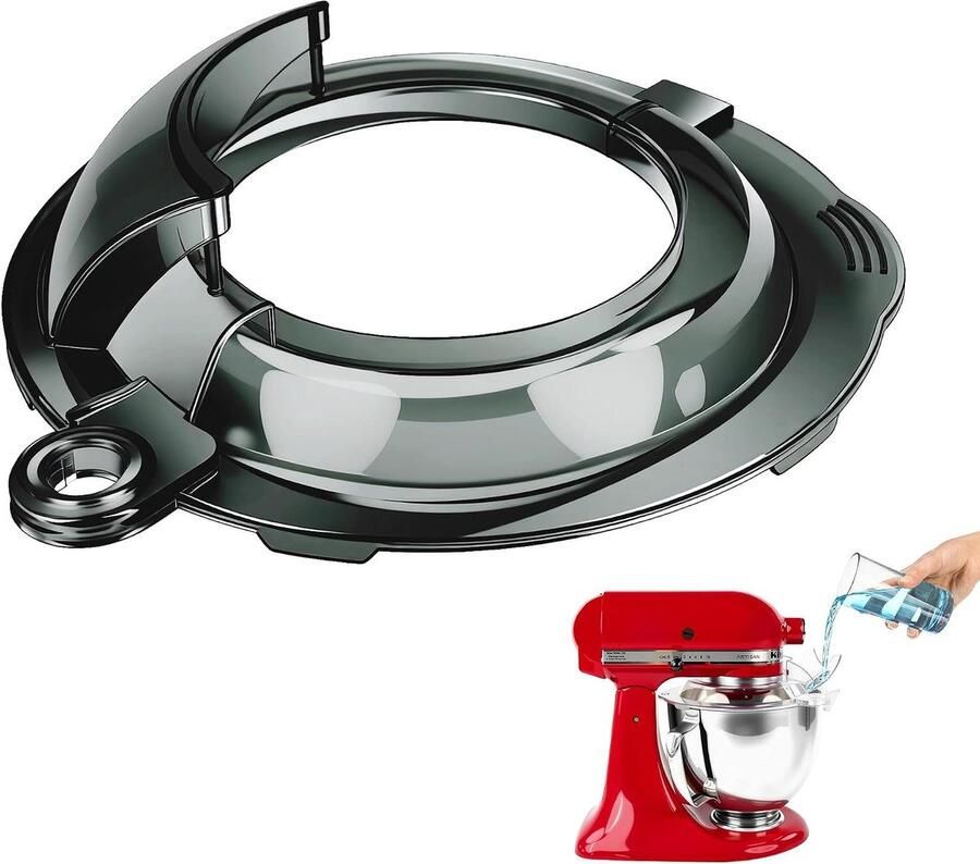 Mixer Gietdeksel Spatdeksel Mixer Mengen Zonder Kliederen Volledig Gesloten Ontwerp 4.5QT & 5QT Transparant Zwart
