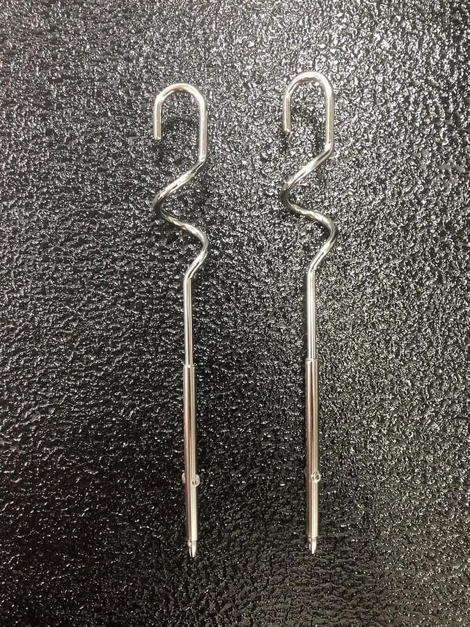 Mixer Haken Deegkneder Accessoires Bakken Thuis Roestvrij Staal 2 Stuks Zilver - Foto 1