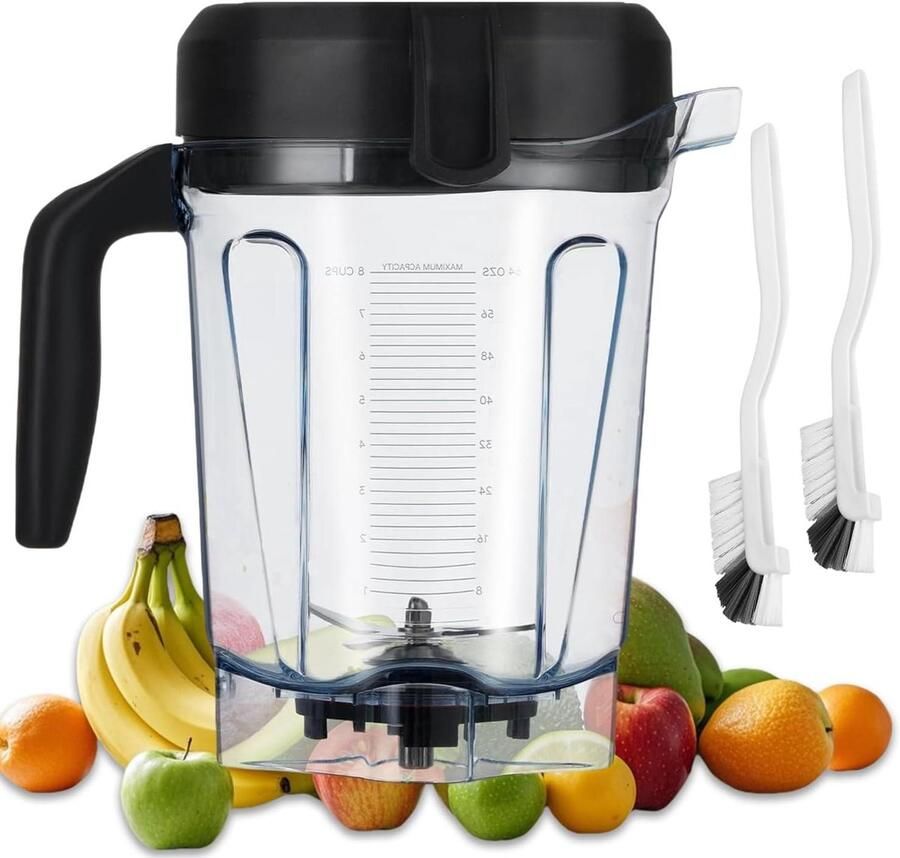 Mixer Kan Vervanging Blender Cup Grote Mengen BPA-vrij Materiaal 64oz Capaciteit Transparant