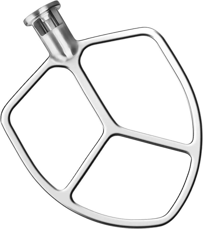 Mixer Klopper Platte klopper Beslag Maken Roestvrij staal 10 cm Zilver