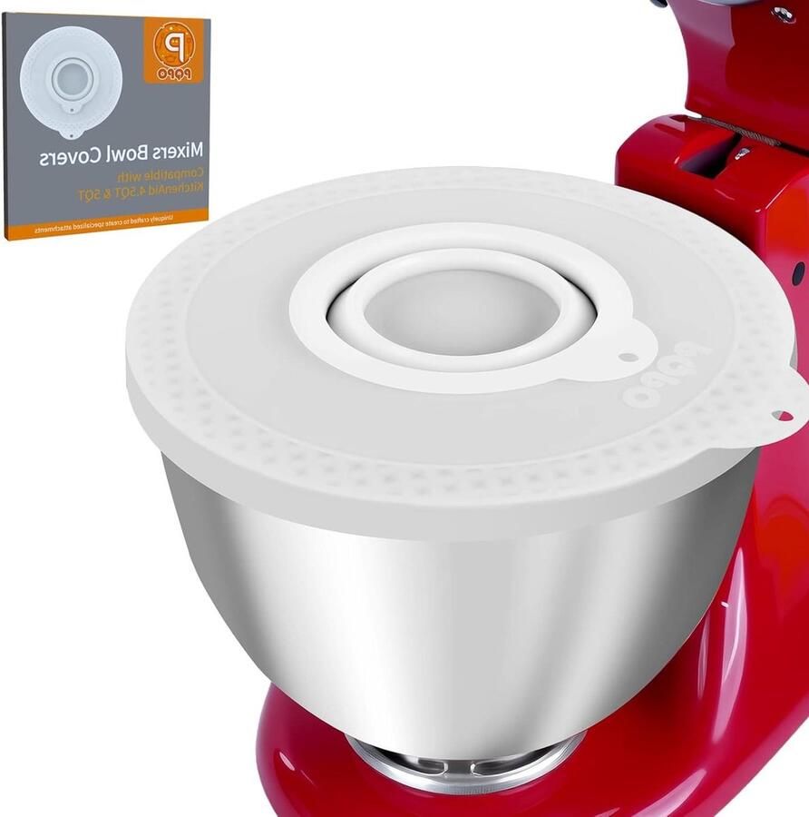 Mixer Kom Deksel Keukenmachine Accessoire Ingrediënten Behouden Sterke Siliconen Afdichting 4.5-5 Quart Wit