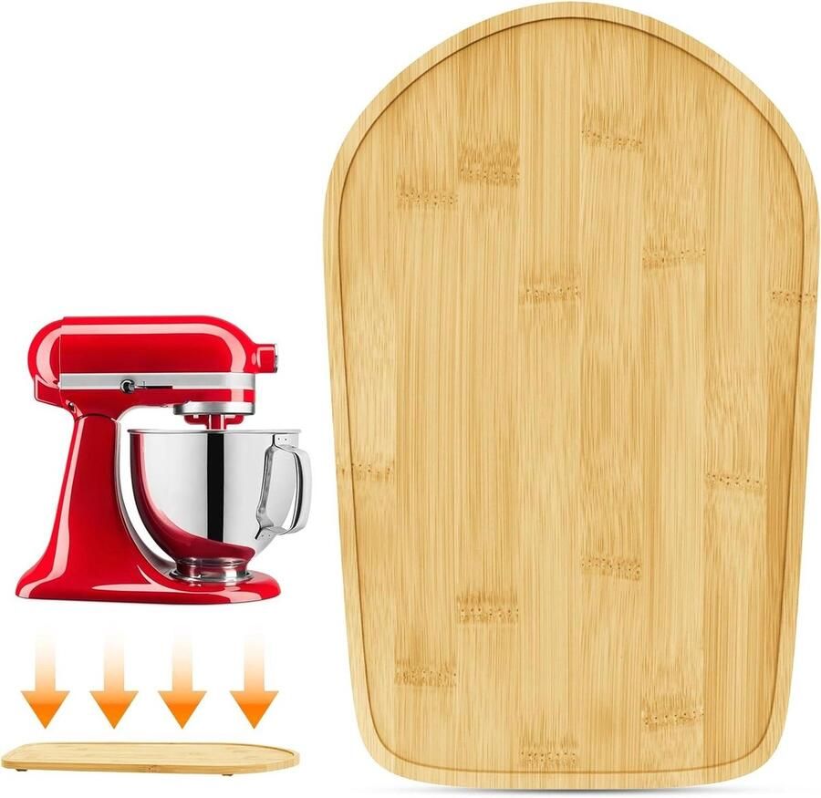 Mixer Mat Apparaat Slider Keukenwerk Vereenvoudigen Soepele Verplaatsing 34 x 21 cm Natuurlijk