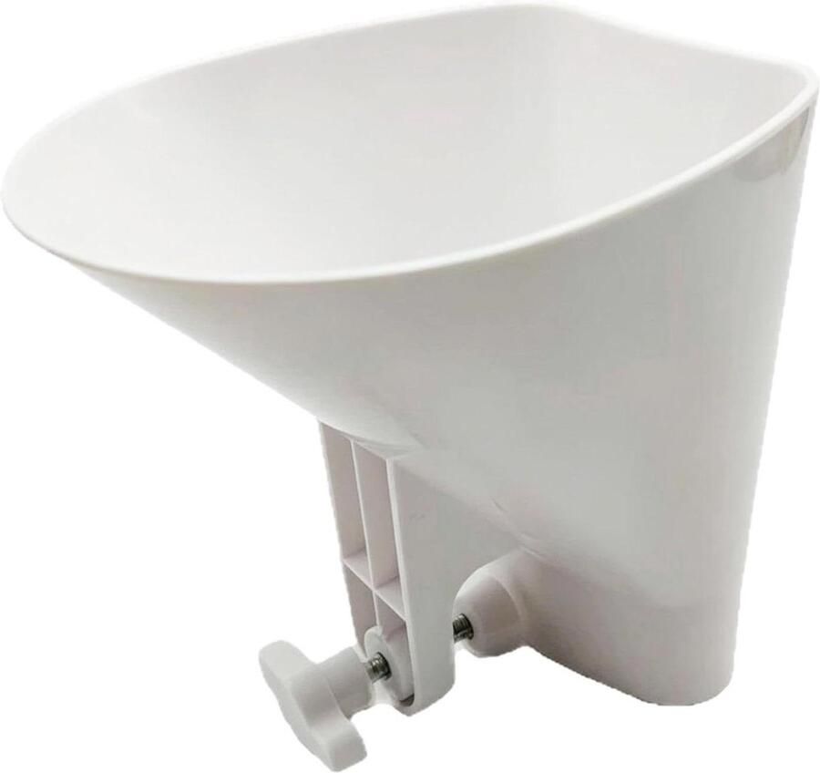 Mixer Meeltrechter Zeef Kom Knoeivrij Bakken Verstelbare Clip 3.5-7 Liter Wit