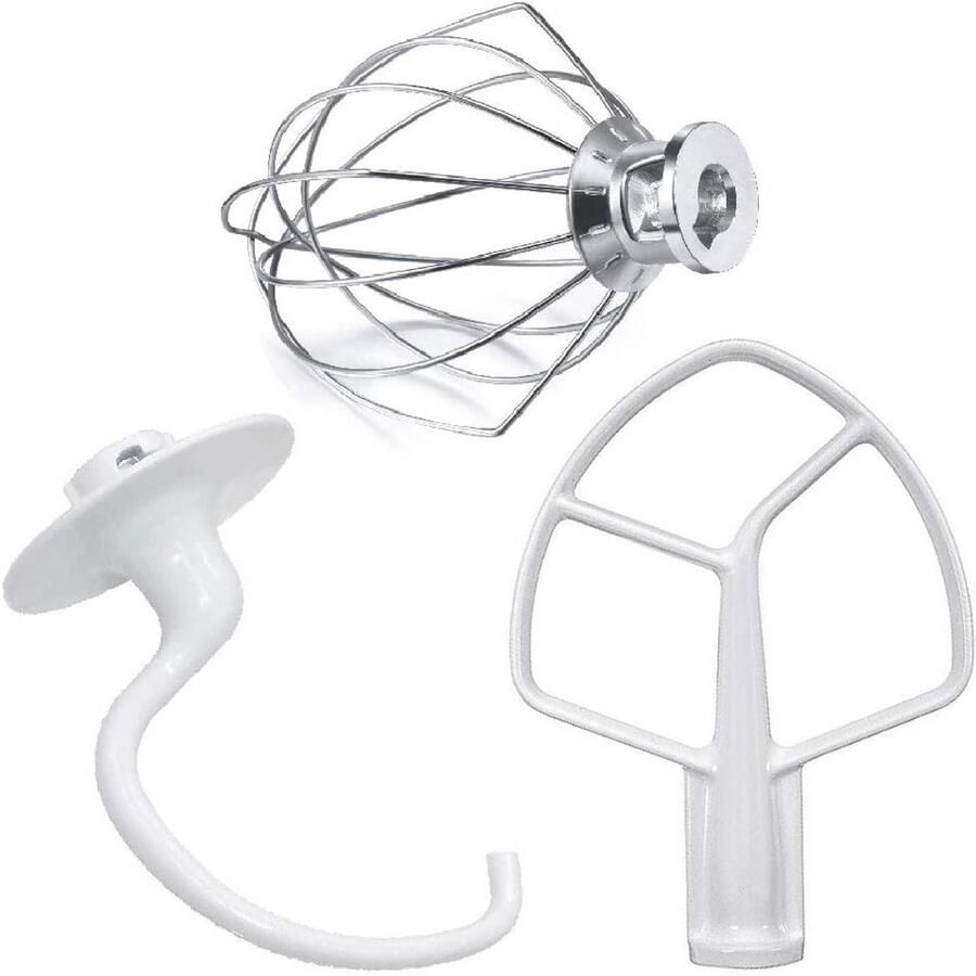 Mixer Onderdelen Keukenmachine Accessoires Bakken en Koken Complete 3-delige Set 5 Liter Rood