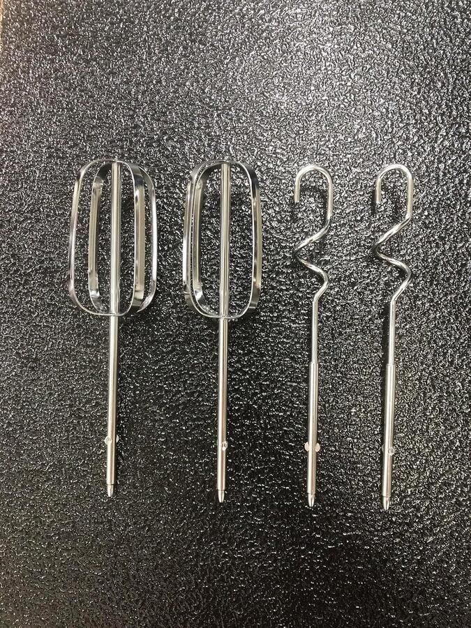 Mixer Onderdelen Kneedhaken Gardes Cakes Bakken Roestvrij Staal Set van 4 Zilverkleurig