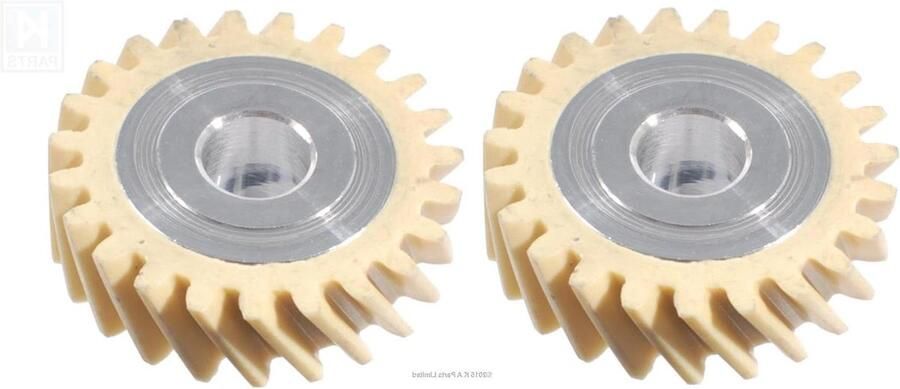 Mixer Onderdelen Wormwiel Tandwiel Apparaat Reparatie Duurzaam Nylon Materiaal 2 Stuks Wit