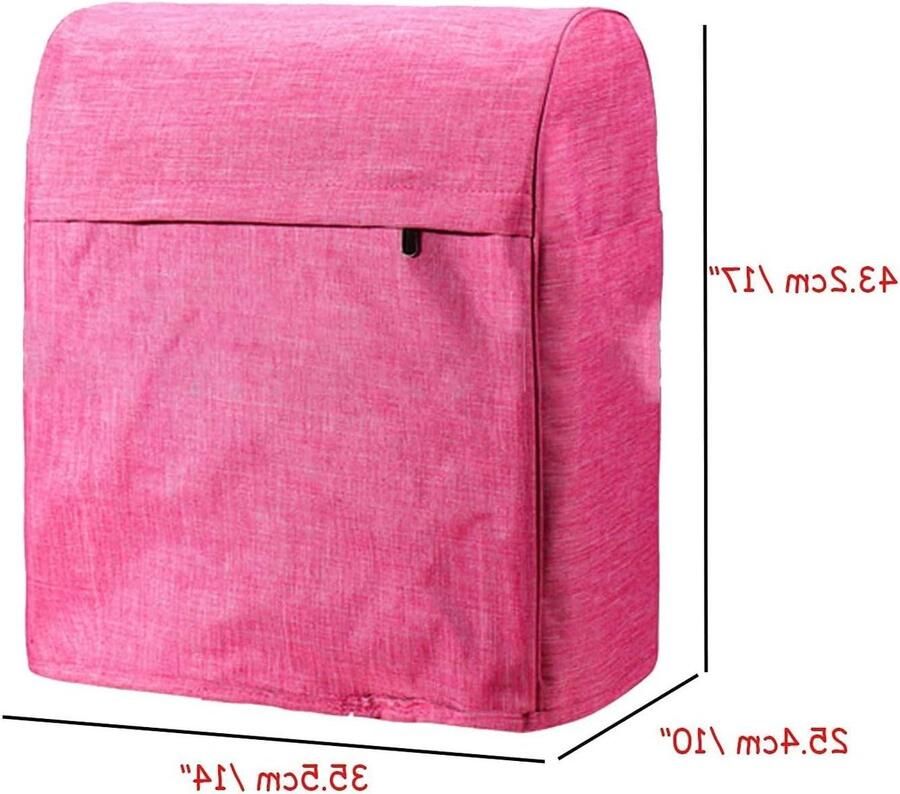 Mixer Opbergtas Keukenmachine Hoes Apparaat Beschermen Met Rits en Vakken 35x25x43 cm Roze
