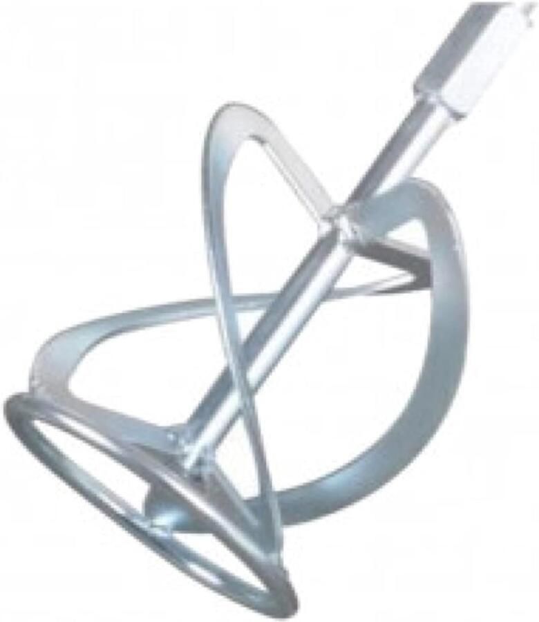 Mixer Opzetstuk Accessoire Handmixer Mortel Gips Verf Snel Eenvoudig Wisselen 12x12x22cm Zilver
