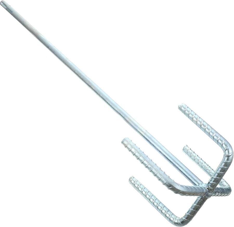 Mixer Opzetstuk Boor Mixer Materiaalmengen Roestvrij Staal 48.7x11cm Zilver