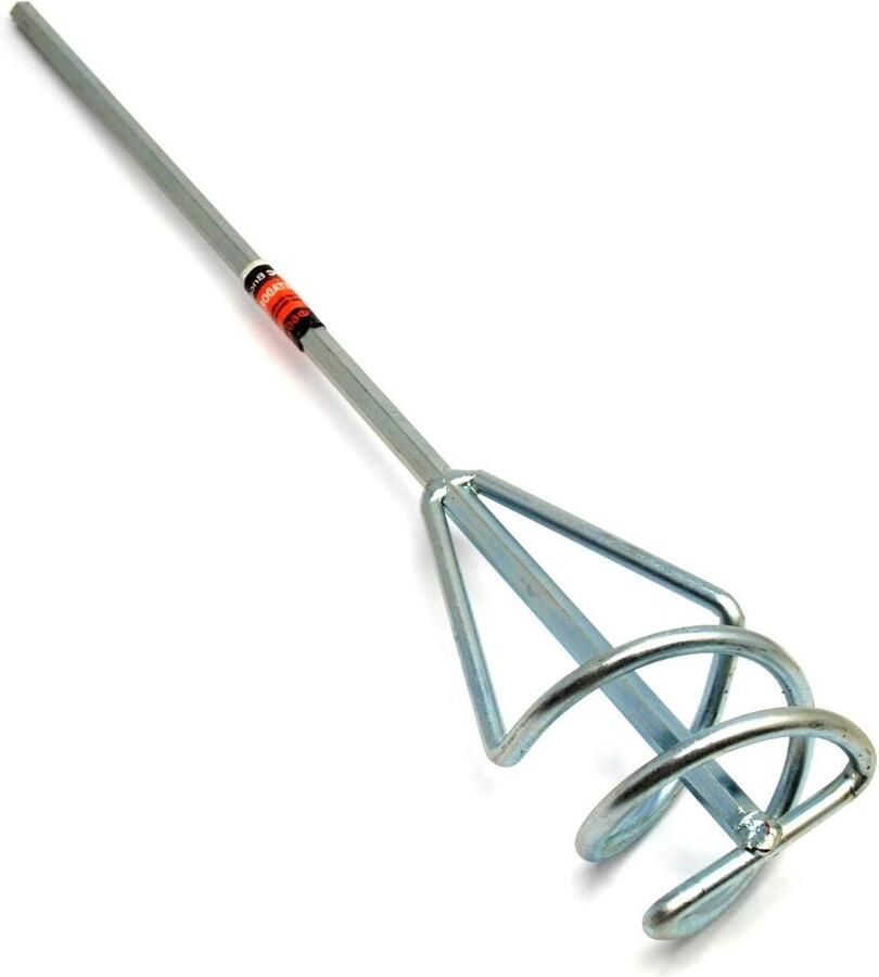 Mixer Opzetstuk Roerder Gips Verf Materiaal Mengen Corrosiebestendig Geanodiseerd 60 mm x 400 mm Zilver