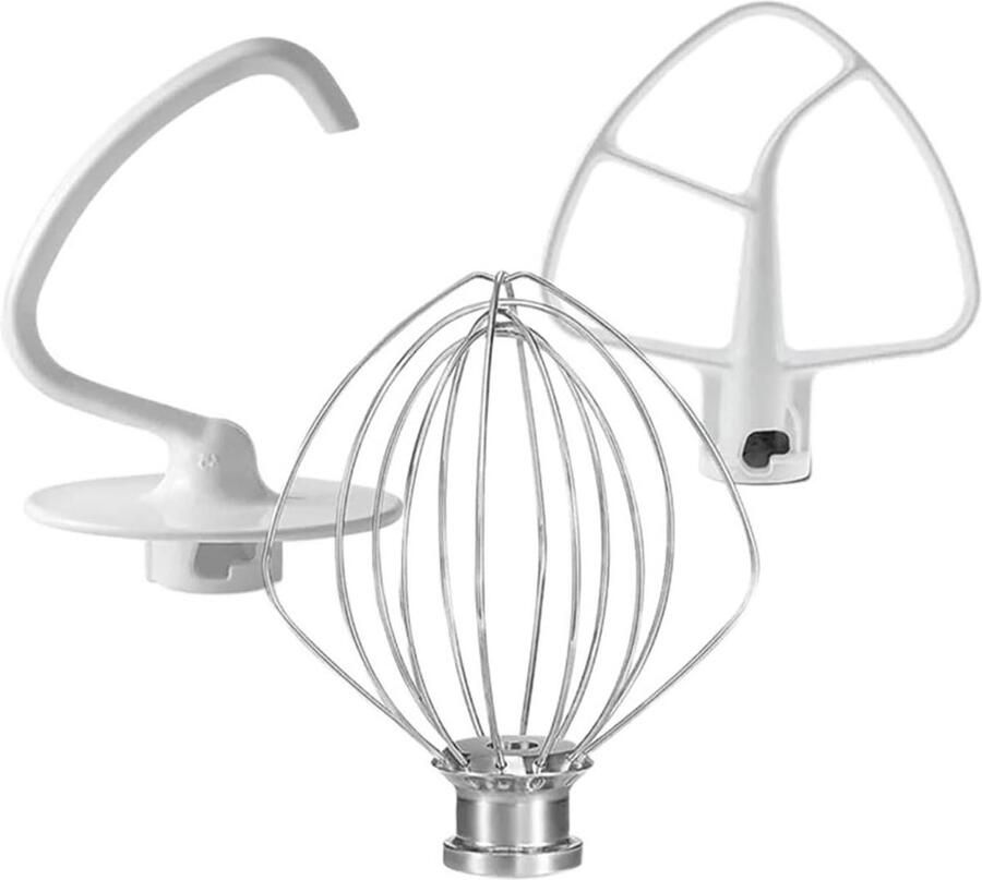 Mixer Opzetstuk Set Bakaccessoires Thuis Bakken 3-delige Set 3 Stuks Zilver