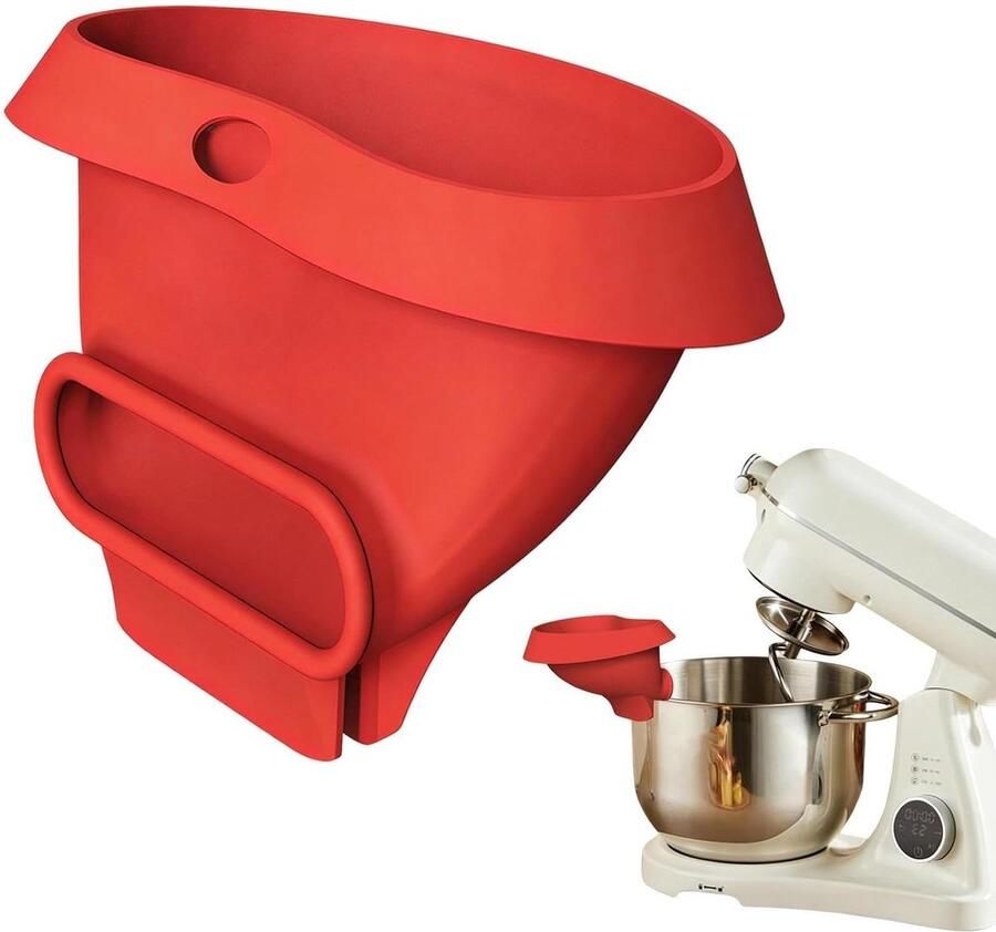 Mixer Opzetstuk Spatbescherming Keuken Morsvrij Bakken Vaatwasserbestendig Ontwerp 4.3 en 4.7 Liter Rood