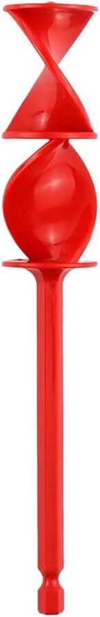 Mixer Opzetstuk Verf Roerder Harsen Mengen Dubbel Spiraalontwerp 165 mm Rood