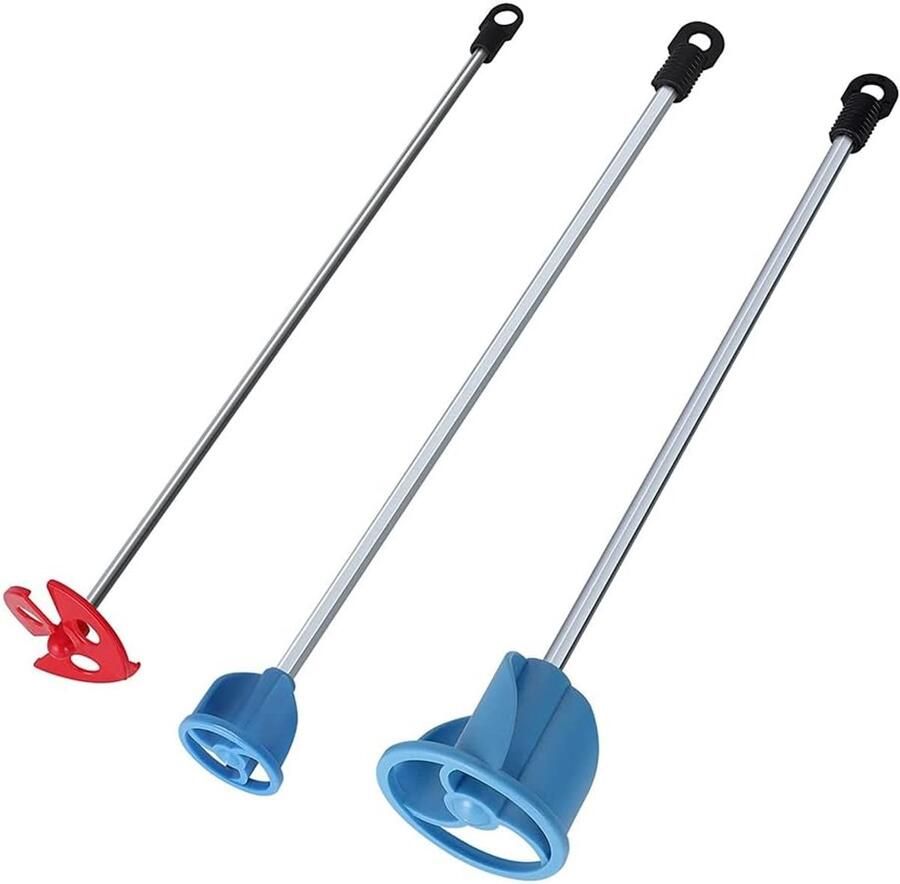 Mixer Opzetstukken Boor Accessoires Verf Epoxy Mengen Set van 3 Tot 38 cm Blauw Rood