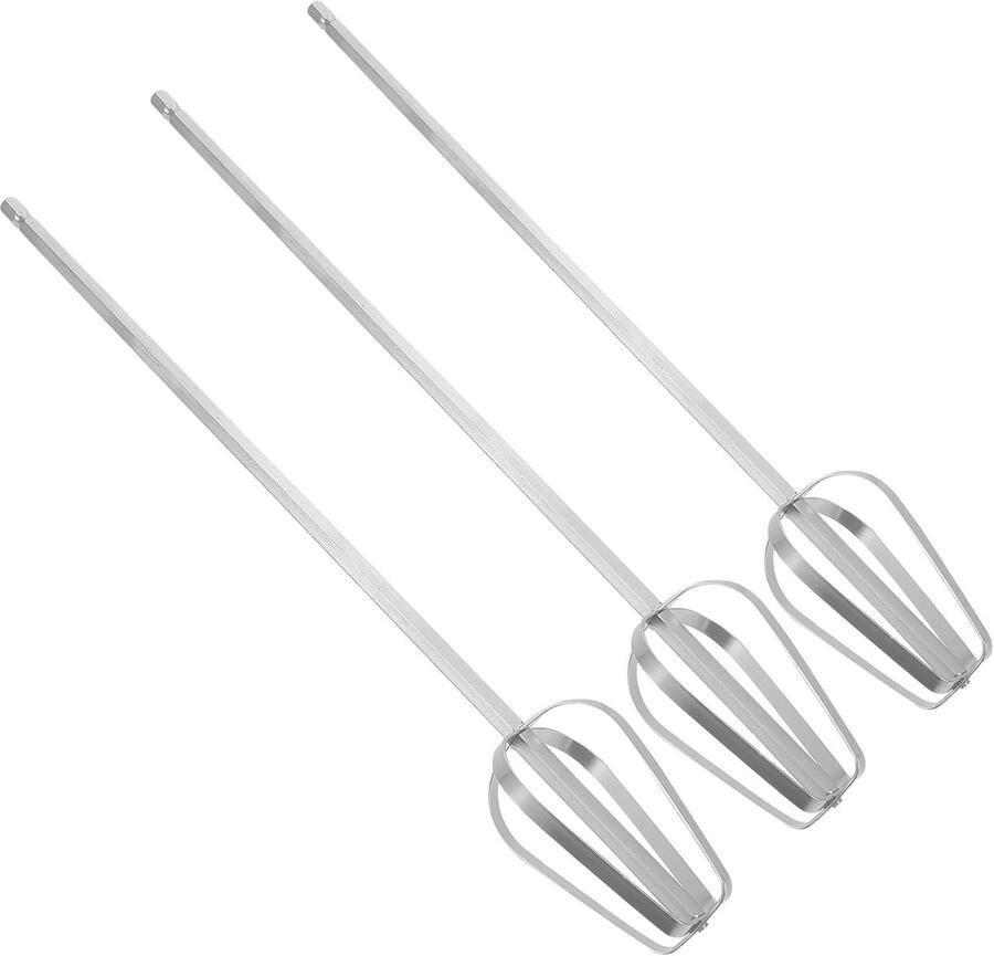 Mixer Opzetstukken Roestvrij Staal Ingrediënten Mengen Verlengde Steel 30 cm Lengte Zilver