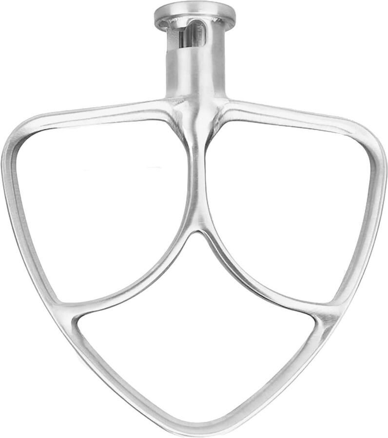 Mixer Platte Klopper Keukenmachine Accessoire Bakken en Koken Roestvrij Staal 4.5-5 QT Zilver