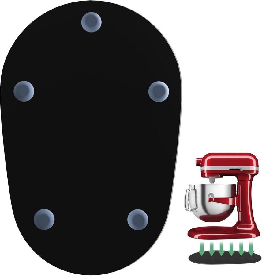 Mixer Schuifmat Apparaat Slider Keukenapparaten Verplaatsen Beschermt Aanrecht 5-8 QT Zwart